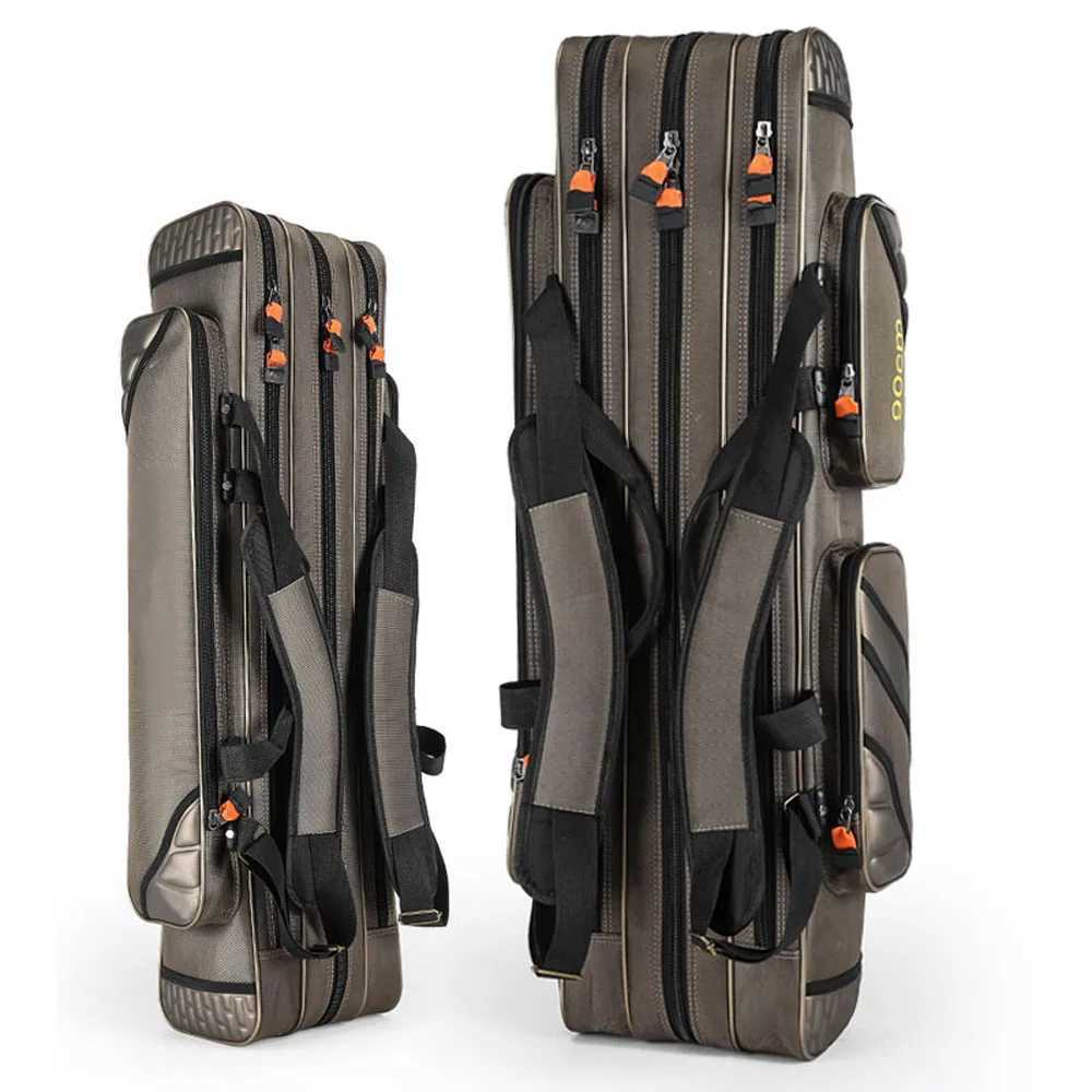 2/3/4 Layer 100/120/130CM Fishing Rod Bag Multifunctional Large Capacity Pole Reels Bait Storage Case Travel Carry Tackle Gear Z250411