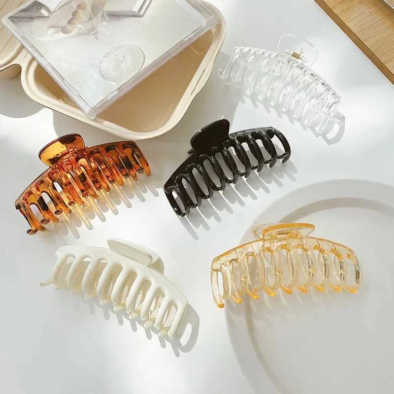 New womens oversized hair clip crab bucket girls ponytail hair clip shower clip fashionable hair accessory gift headwear Y2504012