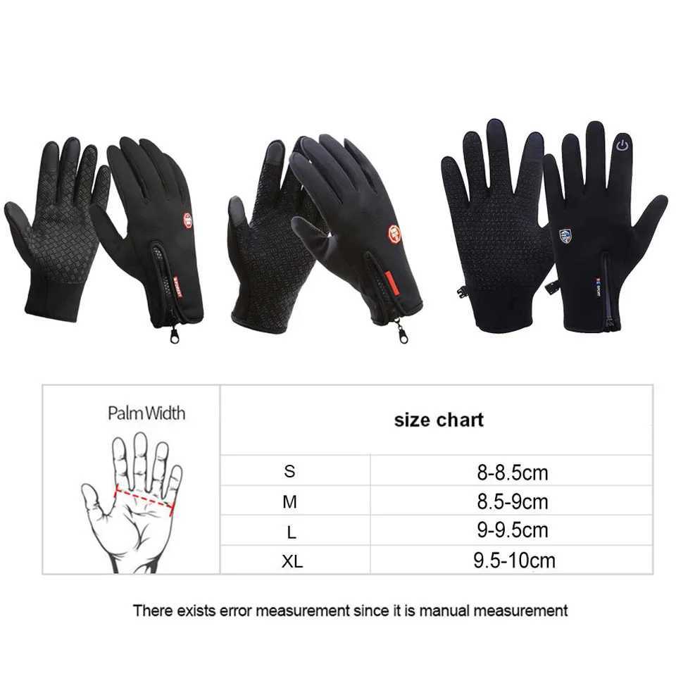 Touchscreen Winter Thermal Warm Cycling Bicycle Gloves Bike Ski Outdoor Camping Hiking Motorcycle Gloves Sports Full FingerC250412