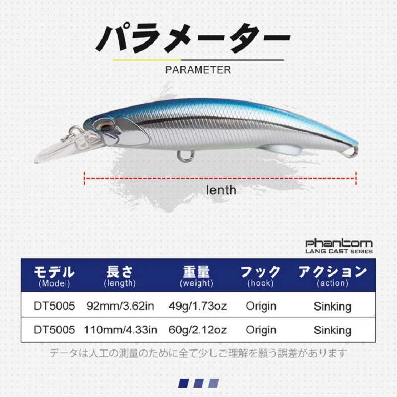 D1 Sea Heavy Sinking Minnow Fishing 92mm 49g 110mm 60g Saltwater Wobbler jigs Big Jerkbaits Swimbait Bass Tuna for Fishing Pesca Z250411