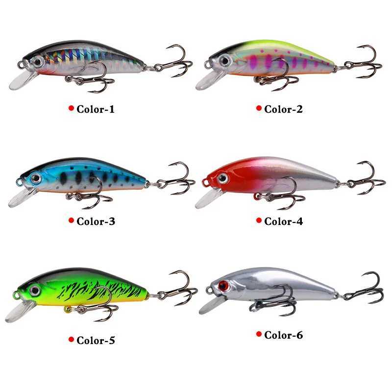 Minnow Fishing Lure 5.5/7.5cm 6.5/10g Sinking Artificial Hard Bait Bass Wobblers Lures Crankbait Pike Treble Hooks tackle Z250411