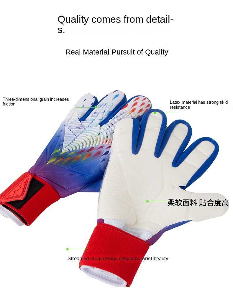 ROXXANA Goalkeeper Football Gloves Adult Game Professional Anti slip Childrens Latex Goalkeeper GlovesXJ250412