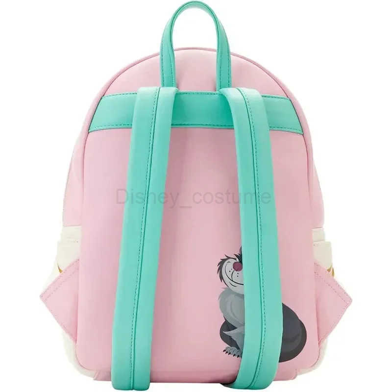 Disney Loungefly Princess Cinderella Gus and Jaq Shoulder Strap Bag Cartoon Printed Lucifer Pu Leather Womens Pink Bag X250412