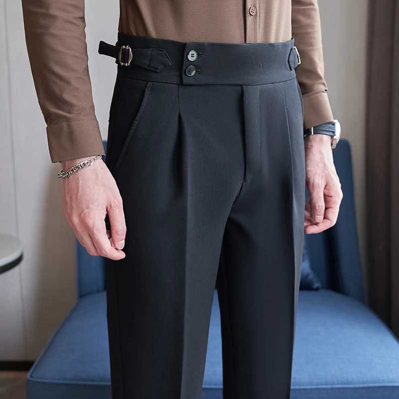 Blue Green Mens Suit Pants Fashion Slim Dress Trousers White Black Khaki Mens Pants FallWinter Mens Pants Asian Size W250826