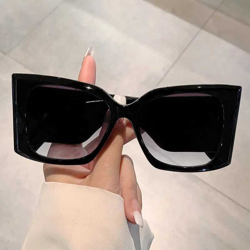 Big Frame Cat Eye Butterfly Sunglasses Women Vintage Trendy Sun Glasses Punk Oversized Luxury Brand Designer Sexy Wide Leg Shade Z250411
