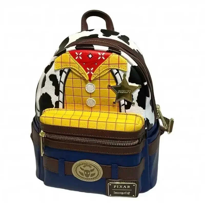 Disney Toy Story 3 Alien Three Eyelid Leather Backpack Fashion High Quality Sally Backpack Childrens and Womens Birthday Gifts X250412