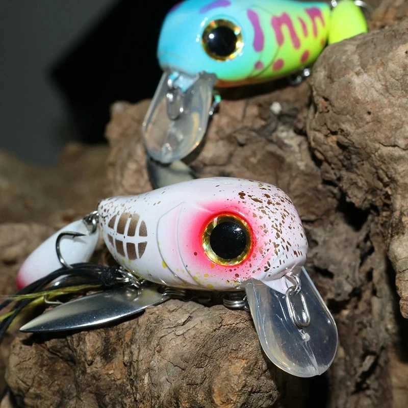 Floating Fishing Lure Crank 40mm 8g Freshwater Bass Crankbait Surface Artificial Hard Baits With Spoon Wobblers Wake Bait Z250411