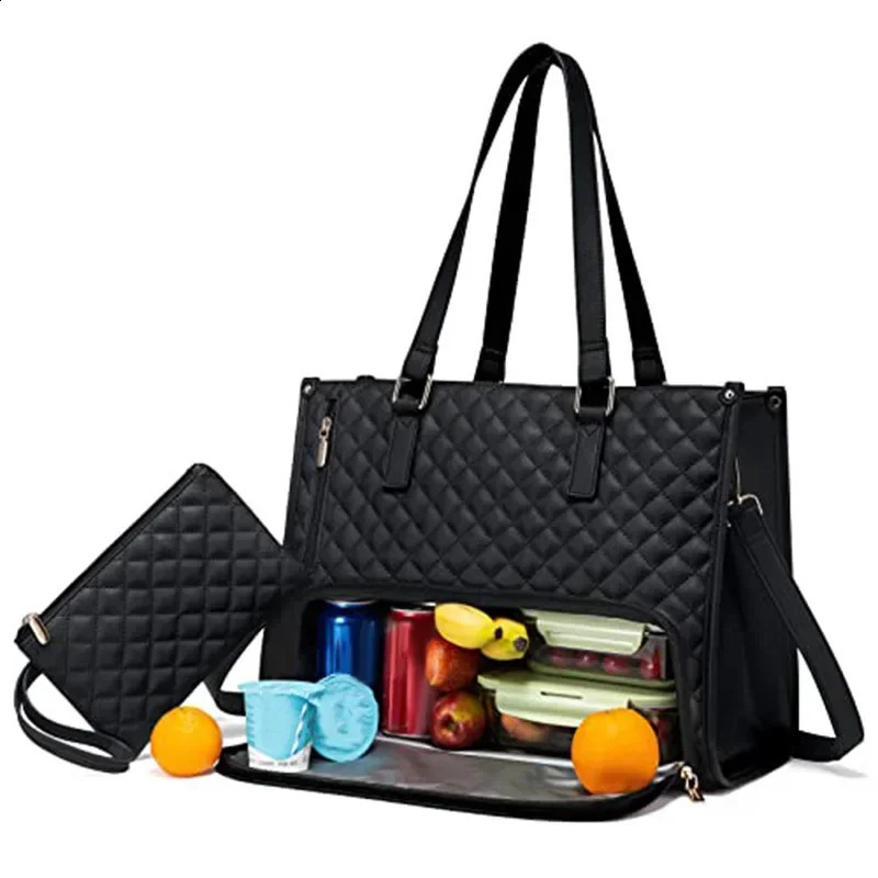 Portable lunch tote bag womens multi-purpose insulated lunch shoulder bag makeup bag durable waterproof travel bag 250410