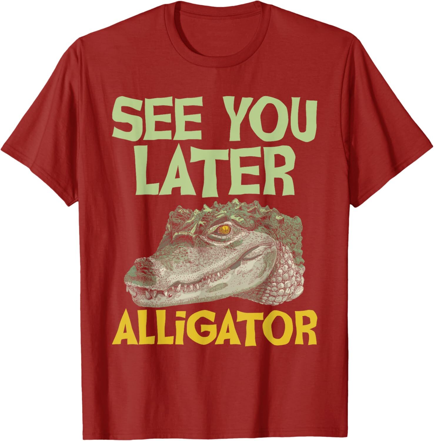 T shirt for Mens See You Later Alligator - Gator Crocodile Zoo Animal Lover Graphic Tee Casual Tops Clothes Short sleeve cool