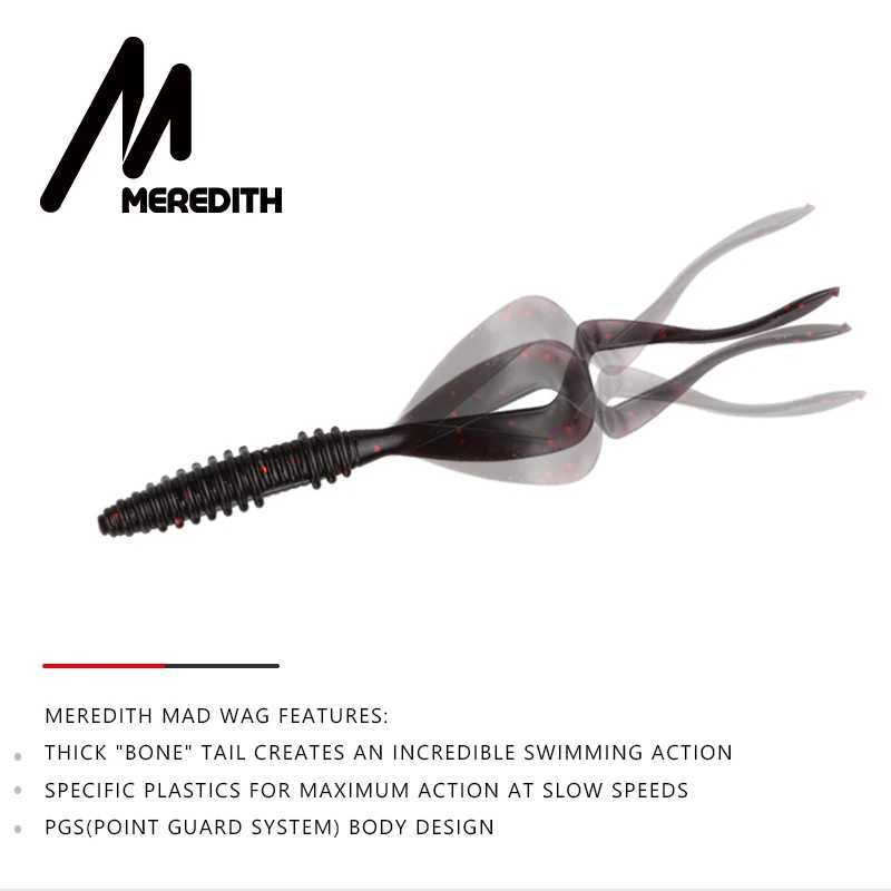 Meredith Mad Wag Mini 5cm 0.6g 20/pcs Artificial Silicone Lures Fishing Soft Baits Wobblers Fishing Soft Lures Swimbait Lures Z250411