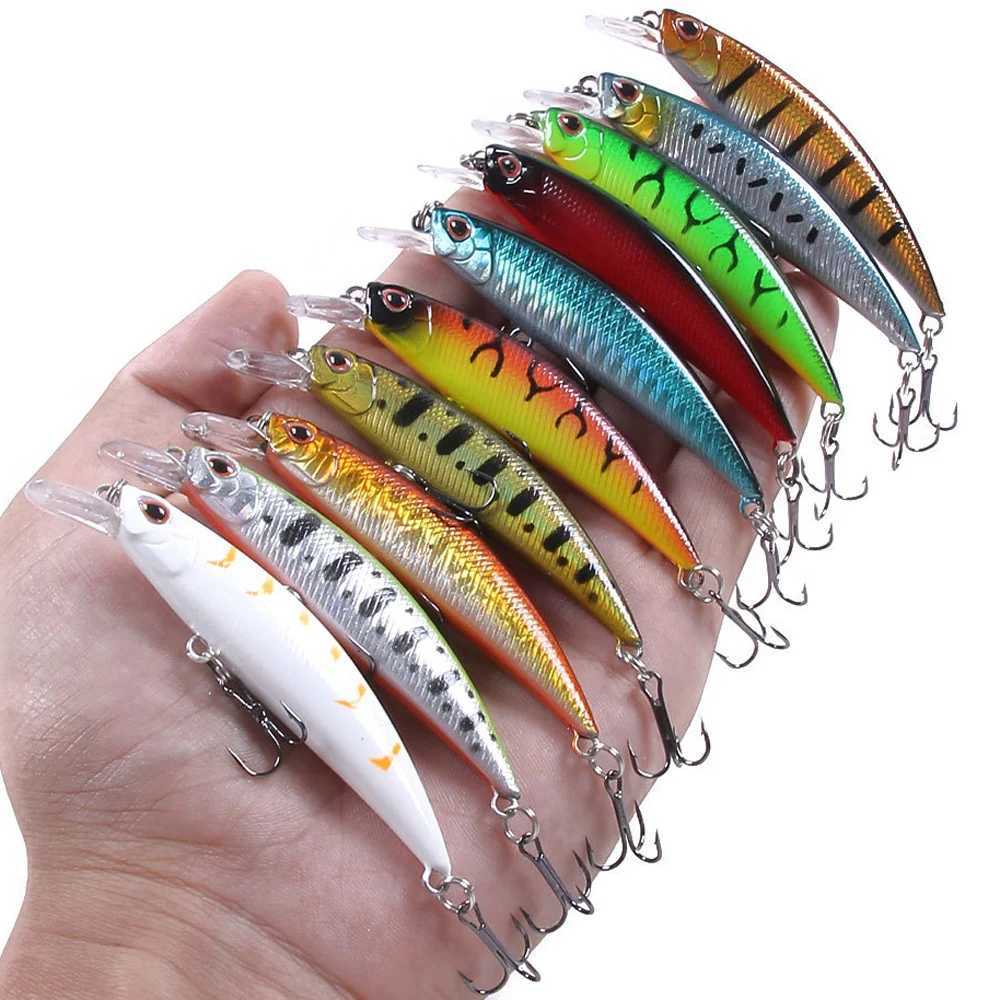 1pcs 9g 8cm Fishing Lures Minnow Wobbler Sinking Bass Trolling Artificial Hard Bait Crankbait Carp Pesca Fishing Tackle Z250411