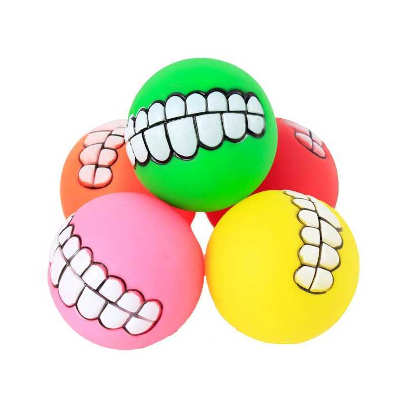 High Quality 1 rubber dog toy squeeze clean teeth dog chew toy small dog toy ball bite resistant pet supplies pet store diameter 7cm T2504012
