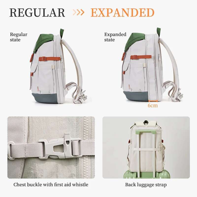 I For Women Travel Large Capacity Designer Outdoor Backpack Expandable Laptop Backpacks Waterproof