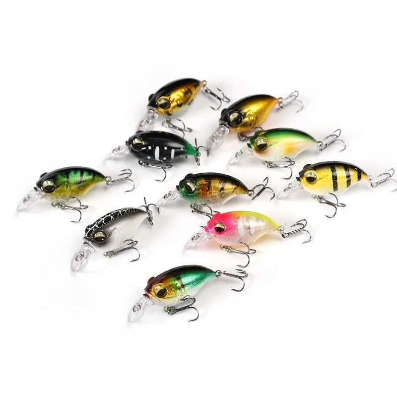 New Crankbait Wobblers Lure 38mm/8g 48mm/11g High Quality Hooks 10 Different Colors Artificial Bait Hard Fishing Cranks Z250411