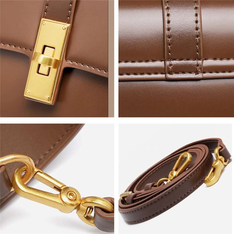 Hifashion Cowhide Genuine Leather Underarm Shoulder Bags For Women 2025 Designer Crossbody Purses Smooth Ladies Handbags