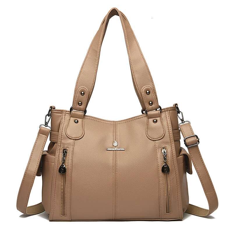 High Quality Soft Leather Shoulder Crossbody For Women 2024 Large Capacity Tote Bag Brand Designer Handbag Sac A Main