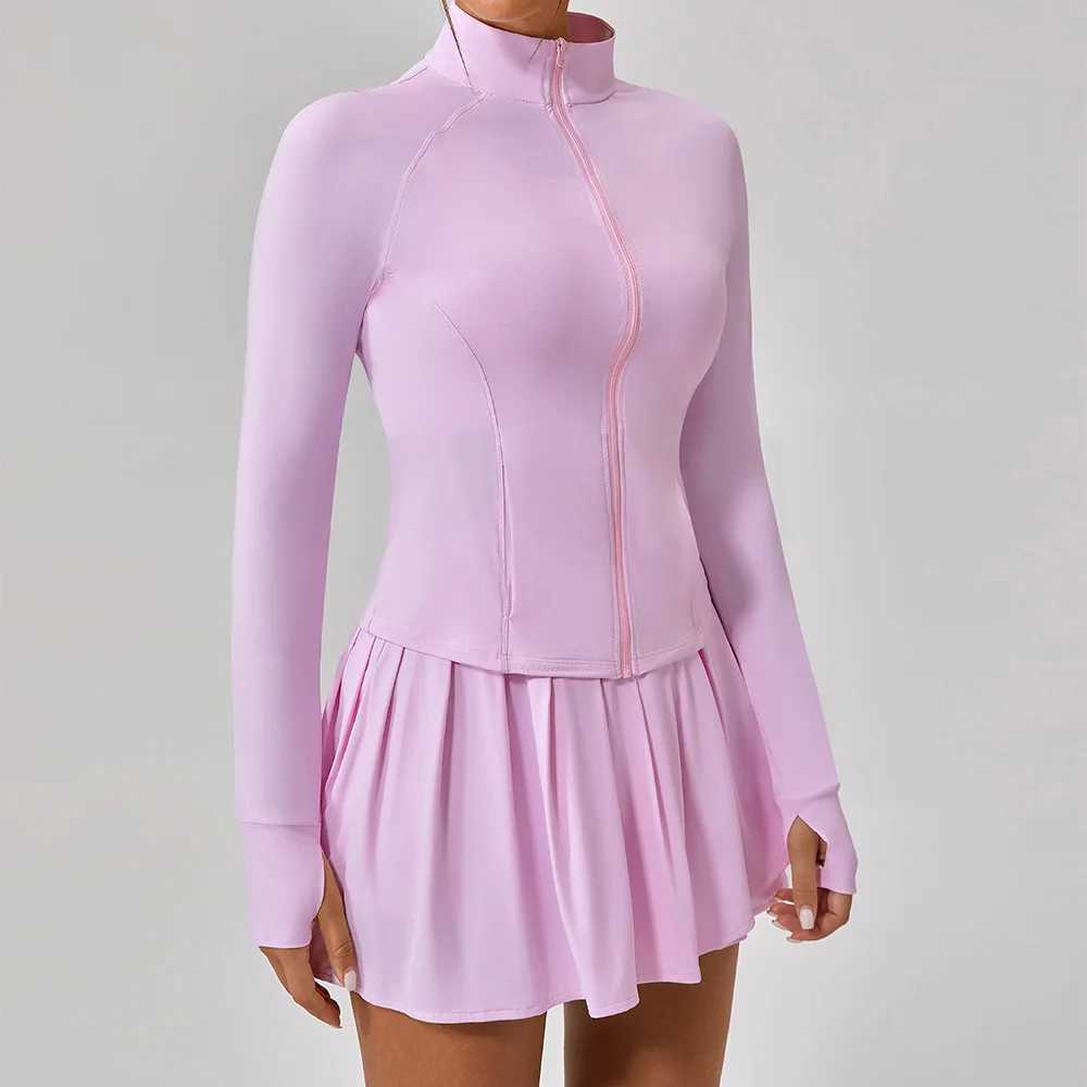 Yoga Set 2 Pcs Women Outdoor Sports Running Gym Set Tennis Suit Slim Elastic Golf Fitness Skirt Sunscreen Long sleeved Clothes J251112