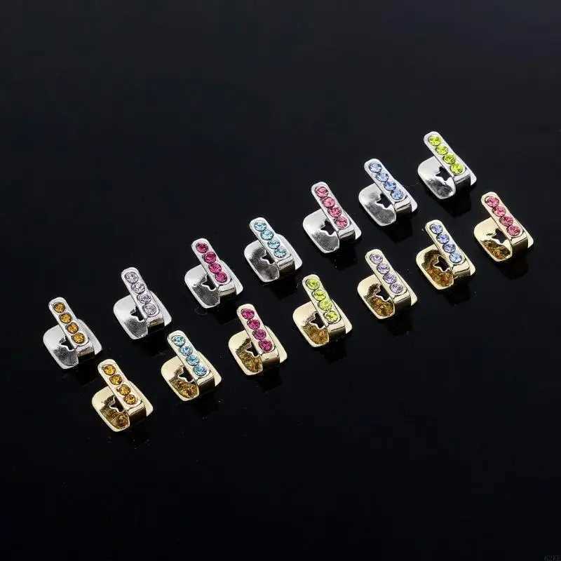 62KE Trendy Vertical Bar Grillzs Trendy Vertical Bar Grillzs Fashionable Avant garde Personal Unique Dental Jewelry W250412