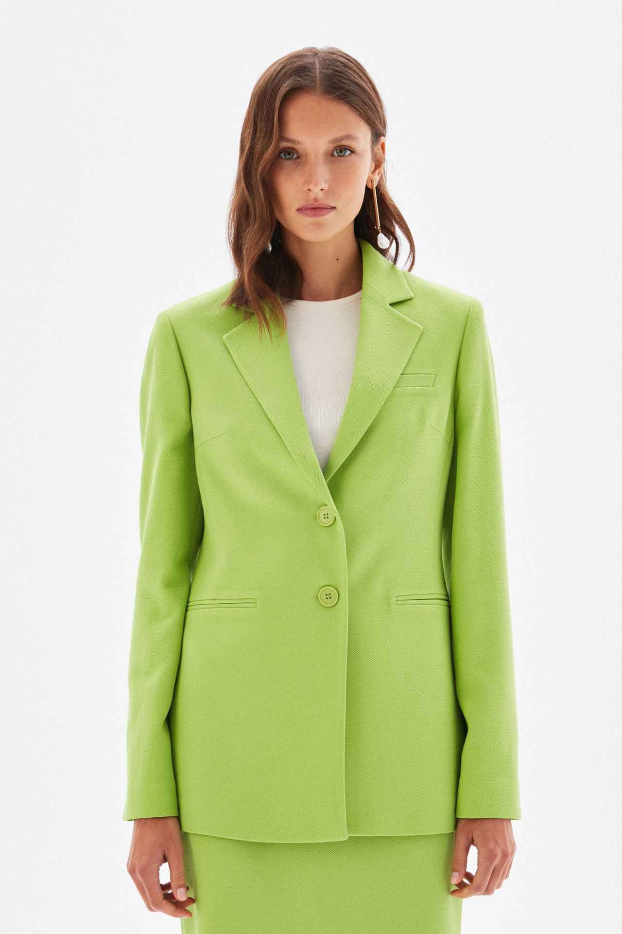Summer Green Women Skirts Suits Ladies Formal Fashion Wear Prom Birthday Party Customized Blazer Sets 2 Pieces