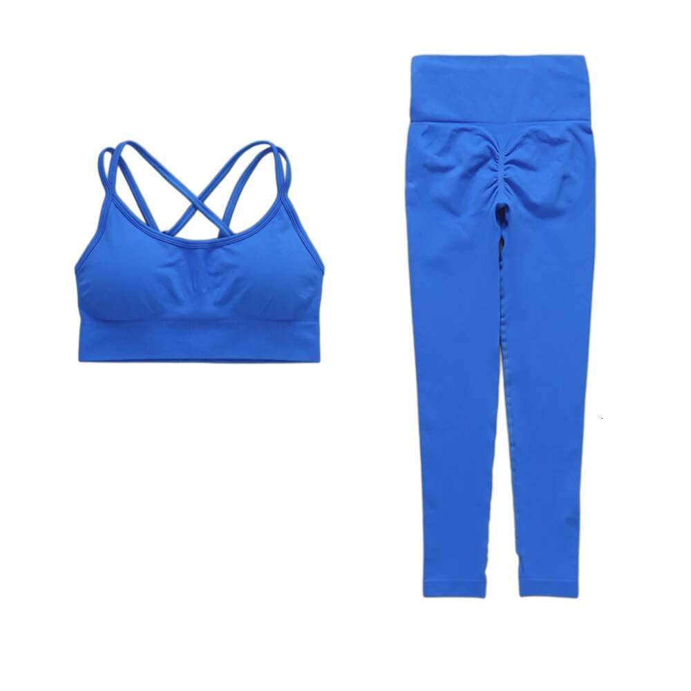 Seamless Gym Yoga Two Piece Set 2PCS Suit Women Bra Leggings Run Workout Outfit Fiess Wear Female Sport Clothing