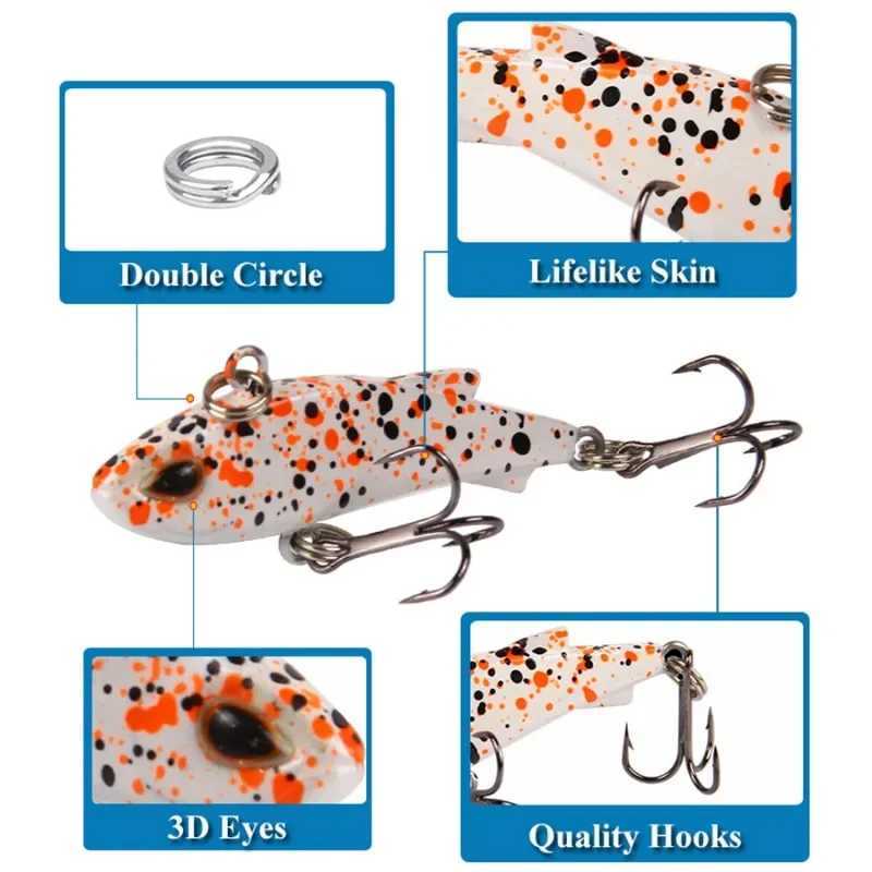 Winter Mini Vib Sinking Ice Bass Crankbait Fishing Lures Ratlin Wobblers Vibration Artificial Bait For Fishing Tackle Swimbait Z250411