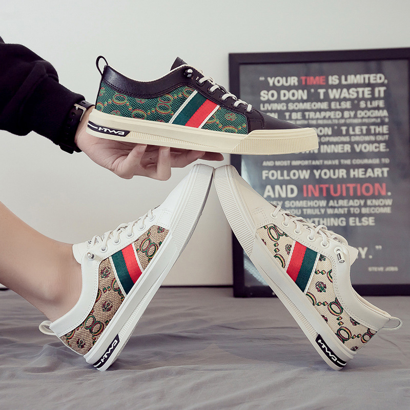 Designer shoes new Low-top canvas trendy shoes for men trendy little white shoes breathable versatile casual sports sneakers thin version