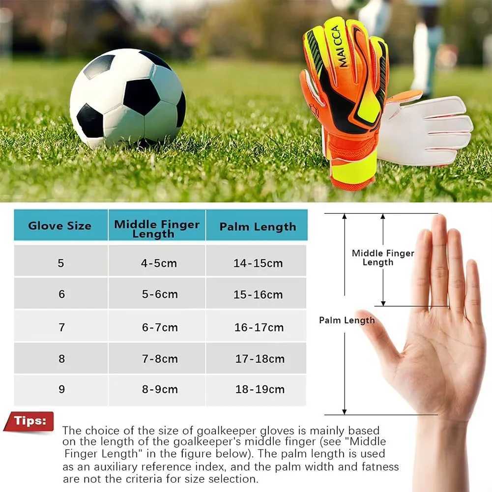 1 pair of football goalkeeper football training gloves thick wear-resistant anti slip fitness gloves with goalkeeperXJ250412