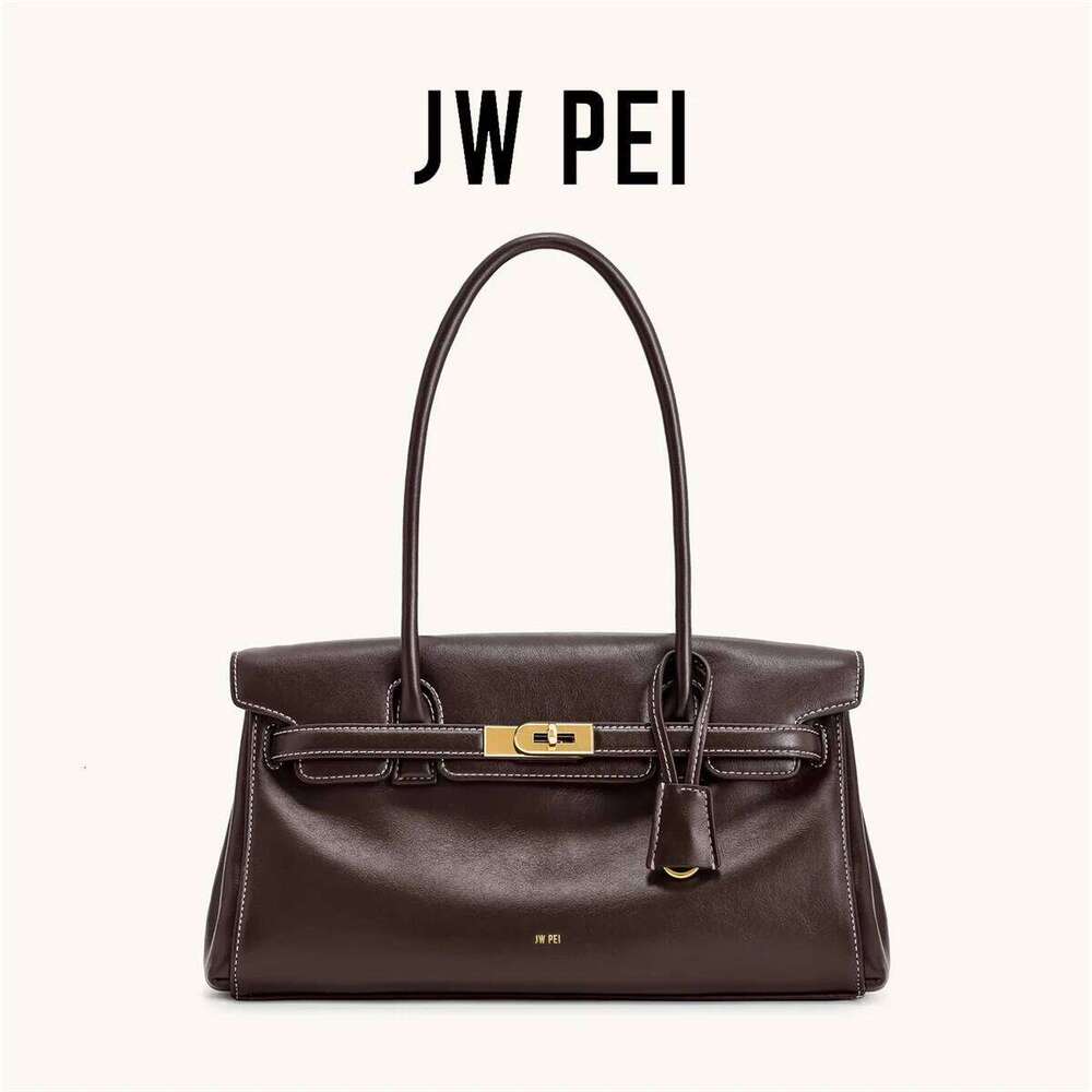 JW PEI 2025 New Women's Yara Shoulder ,Brown Large Capacity Work For Women Commuting, Professional Briefcase Tote Bag