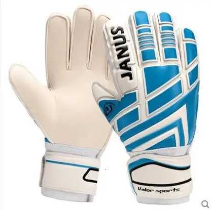 Janus Professional kids Football Goalkeeper Gloves latex Thickened Train hard-wearing Soccer Gloves finger save protectionW251112