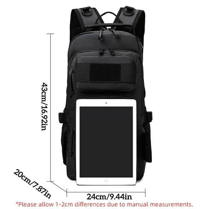 Fishing Lure Bag Men Waterproof Molle Fishing Rod Box Backpack Multi-functional Outdoor Travel Hiking Camping Shoulder Backpack Z250411