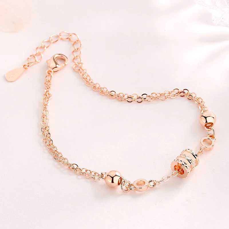 New 925 Sterling Silver High Quality Bead Romance Bracelet Chain For Woman Engagement Party Wedding JewelryC250411
