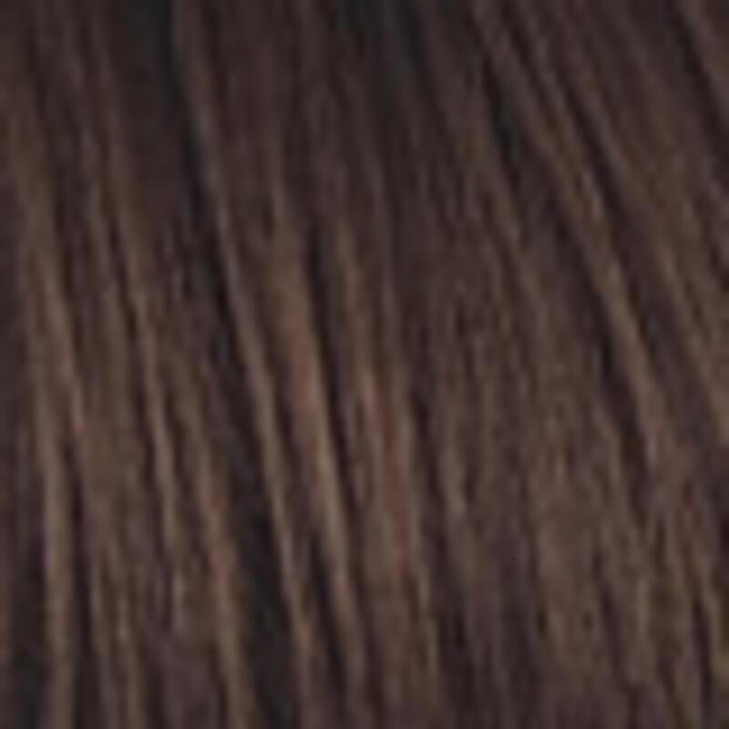 8 inch Straight Short Bob Hair Flat Bangs Cute Central Dot Skin Top Heat Resistant Synthetic Wigs (Coffee brown)