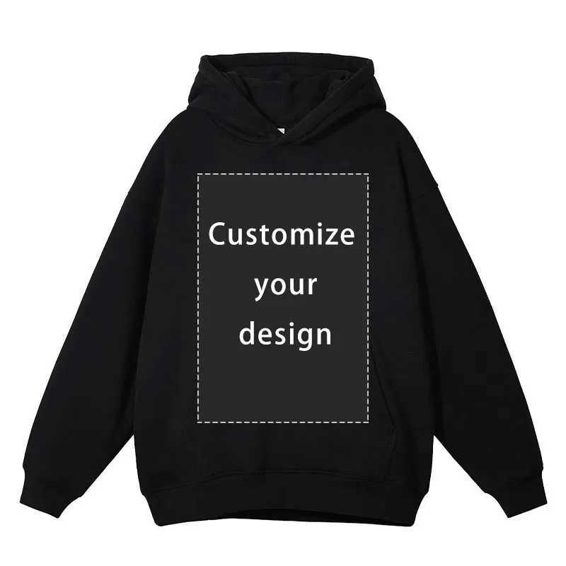 POD customization Customized Design Hoodie HD DTG Printing Vintage Washed Hooded Sweatshirts Hip Hop Oversized Pullover Harajuku Hoodie Men CottonT251
