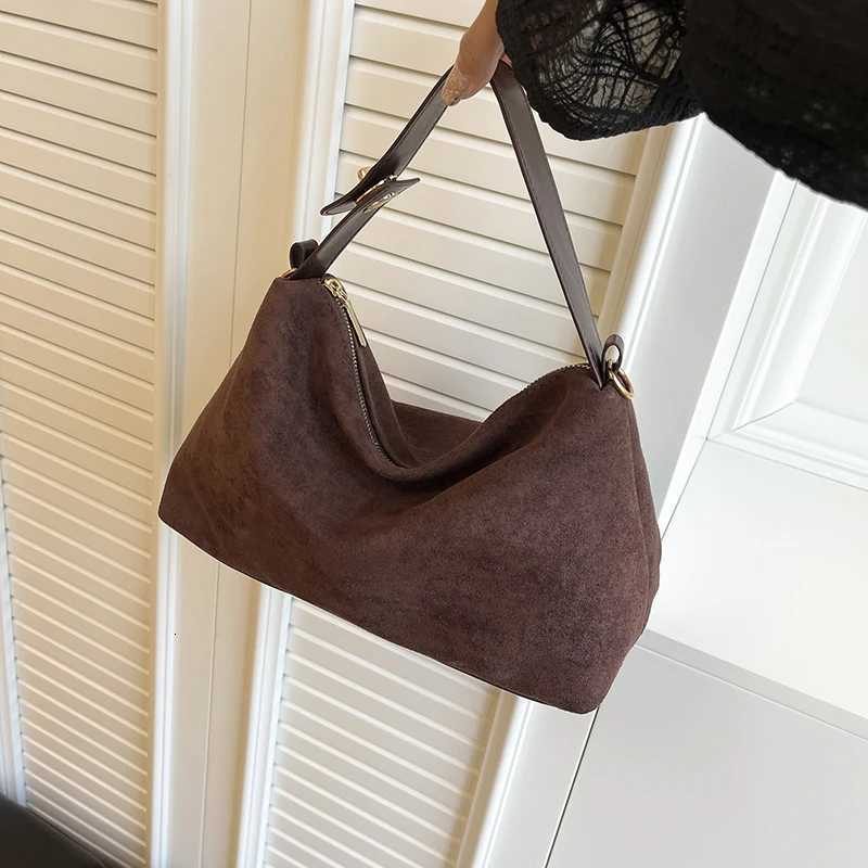 Faux Suede Solid Color Large Capacity Casual Tote PU Winter Fashion Daily Leisure Commuting Durable Lightweight Shoulder BagsT2511112