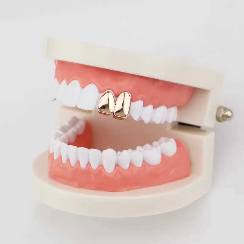 HipHop Tooth Grilz Cap Gold Plated Removable Top Dental Grill Punk Hat Cosplay Jewelry Gift W250412