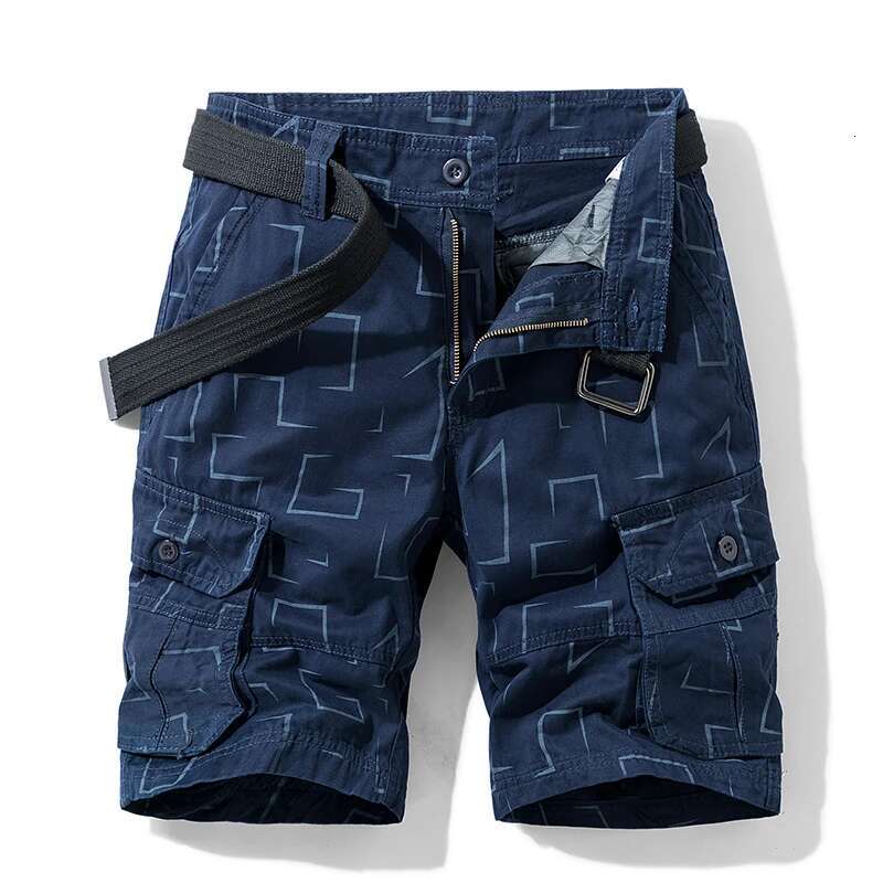 2021 Summer New Cotton Cargo Fashion Hot Casual Army Tactical Military Short Pants Loose Pocket Men Shorts