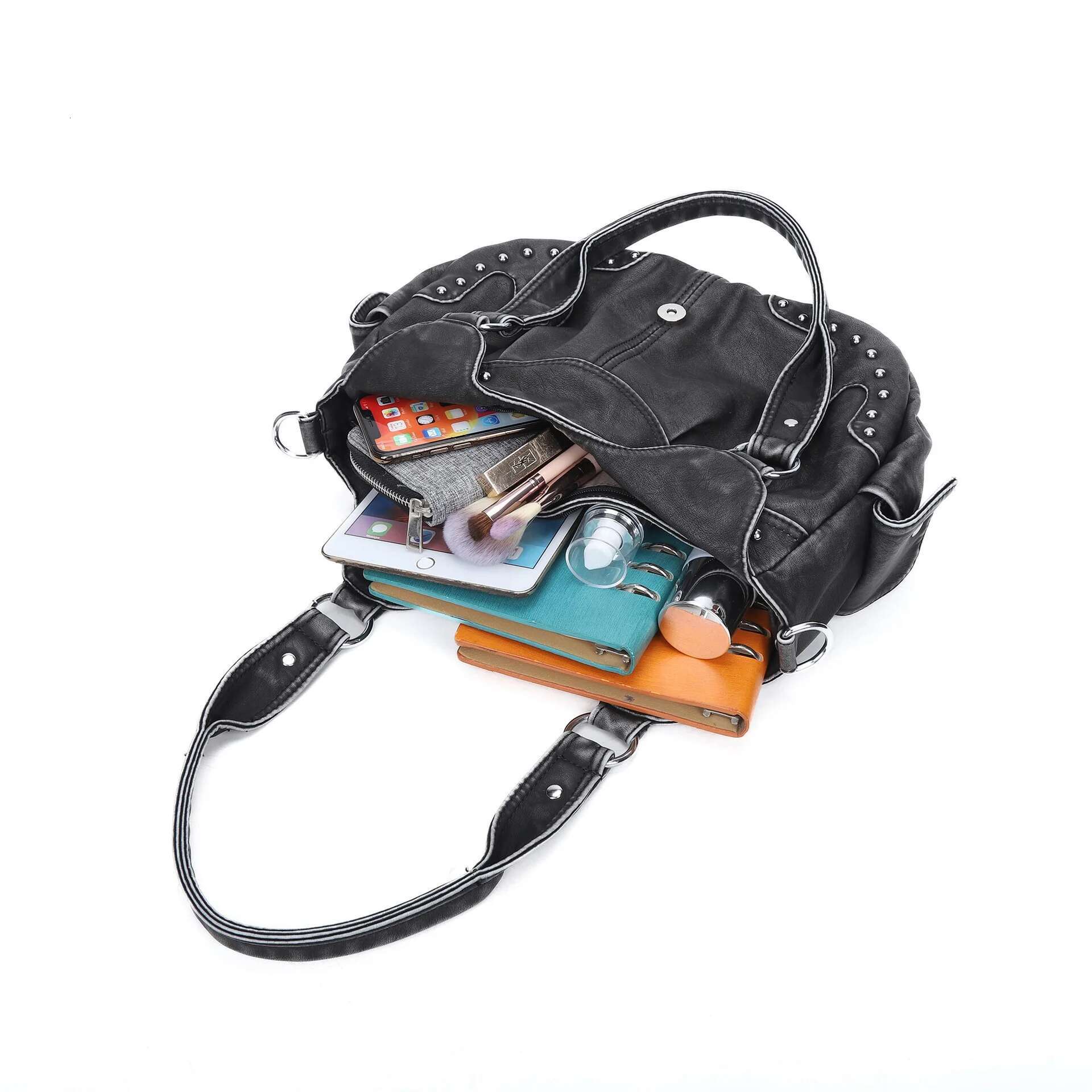Angelkiss Women Handbag Ing Leopard Top-Handle Bag PU Dumpg Multi-Pockets Shoulder Bags Phone Money Pack