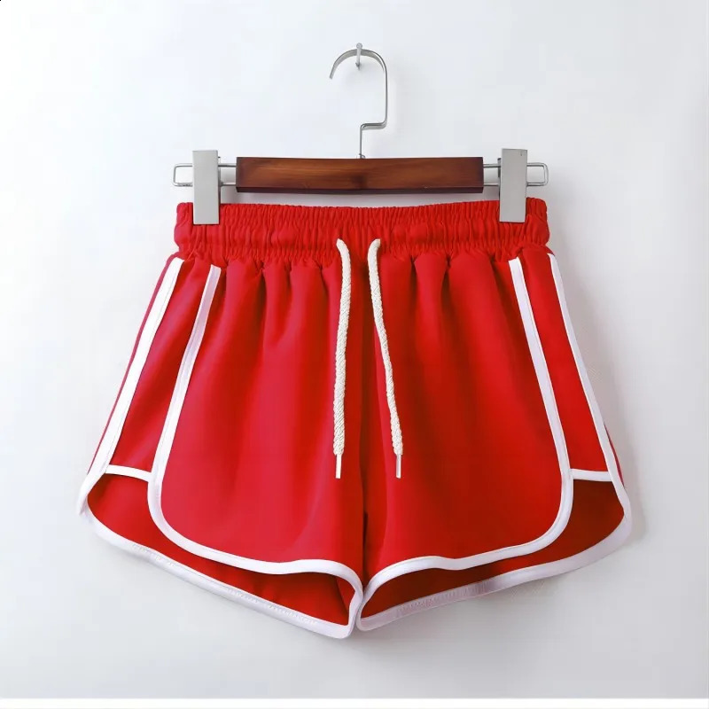 Women Golf Shorts Summer Drawstring Wide Leg Sweat Short None Elastic Lace Up Shorts Fitness Running Shorts Loose Casual Sports 250411