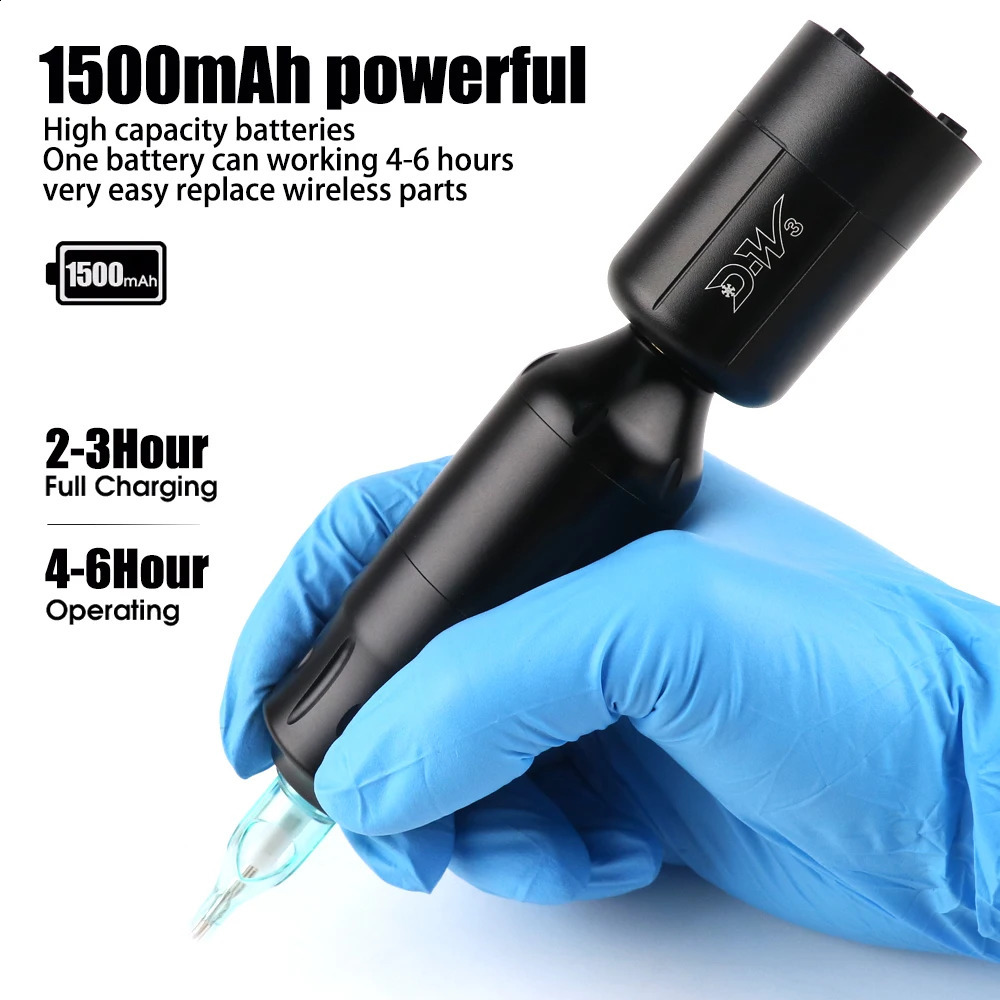 Wireless Tattoo Power Kit Charging 2000mAh Tattoo Battery RCA Connector Rotating Tattoo Pen Machine Tattoo Power 250407