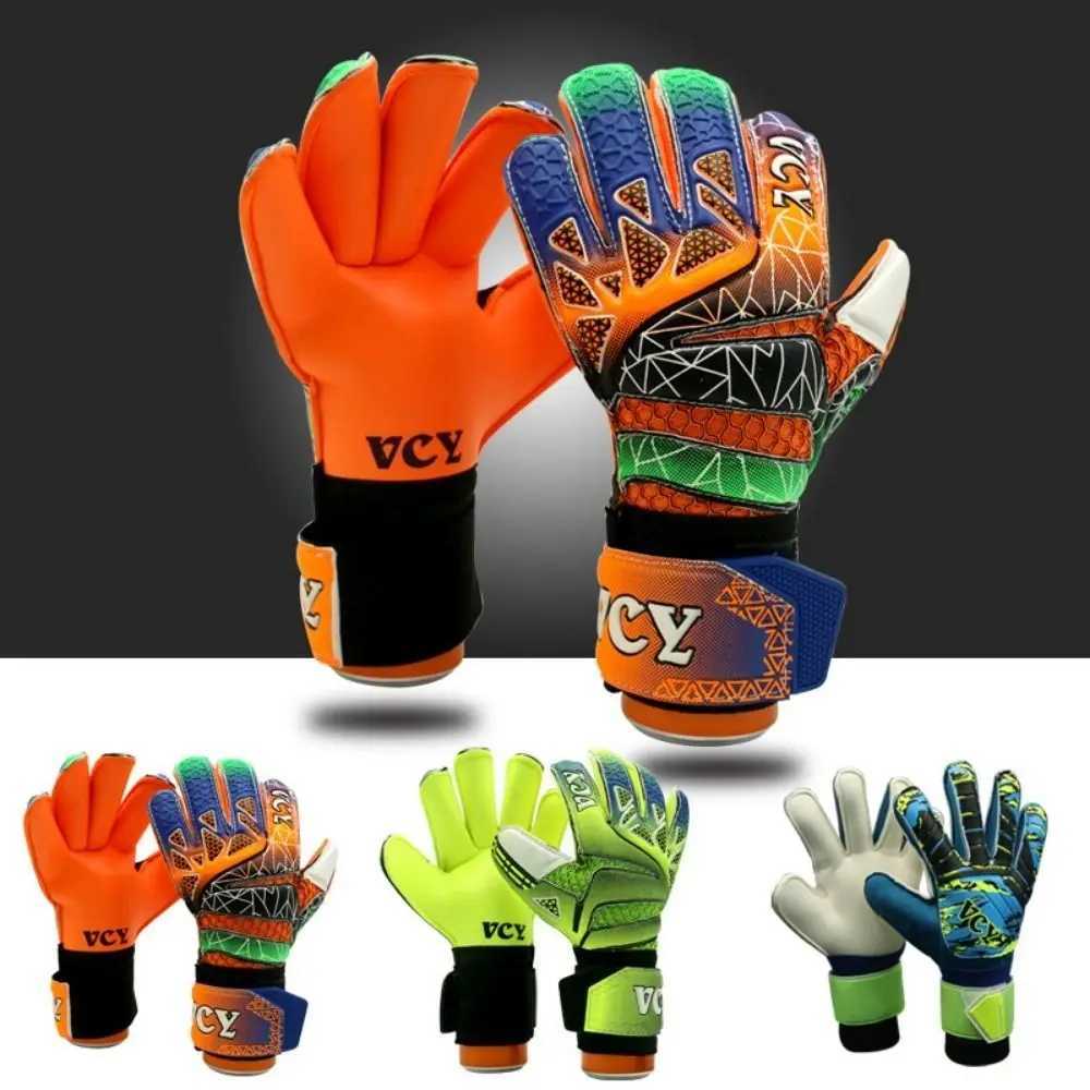 Anti-Slip Soccer Goalkeeper Gloves Wear Resistant Waterproof Football Goalie Gloves Finger Protection ColorfulW251112