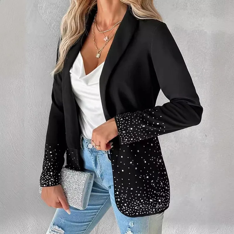 2024 SpringSummer Womens Personalized Waist Tight Set Jacket 250407
