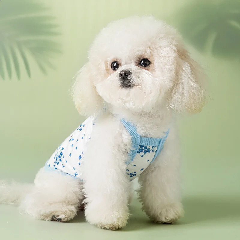 Summer Dog Clothes Breathable Floral Dog Vest Thin Puppy Summer Clothes For Small and Medium Dog Clothes Soft Dog Apparels 250407