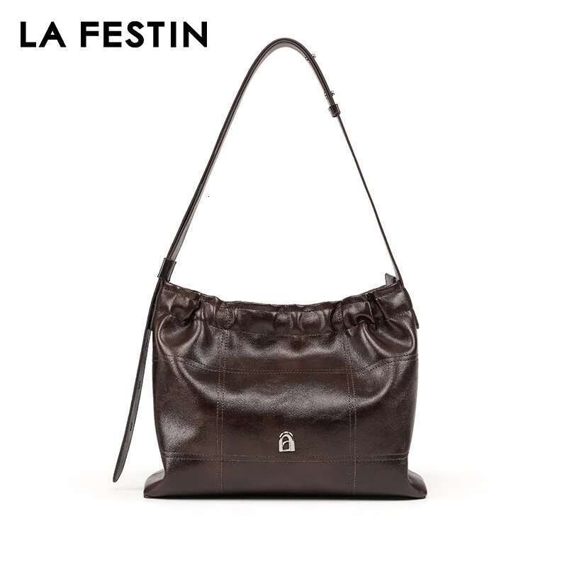 LA FESTIN Original Brand 2025 New Shoulder Crossbody Women Leather Fashion Handbag High-Capacity Tote Bag