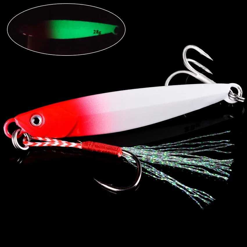 Ocean Boat Beach Seawater Fishing Drag Metal Jigging Lures 60g 80g Artificial Bait for Spanish Mackerel Bass Casting Spoons Jigs Z250411