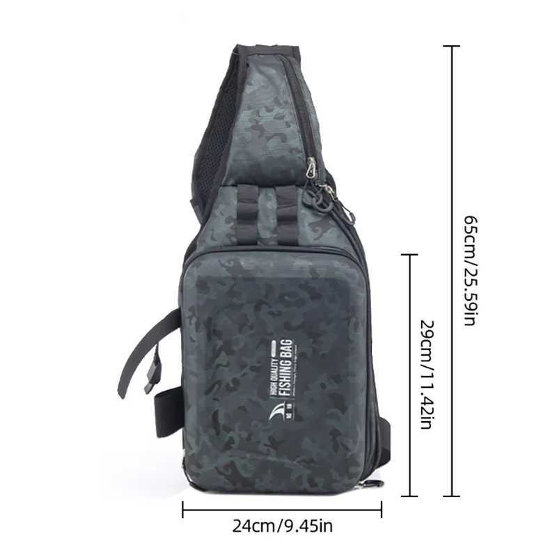 Fishing Chest Bag can be Hung Rod Hanging Fish Tackle Lure Organizer Storage Molle Bags Outdoor Hiking Waist Pack Large Satchel Z250411