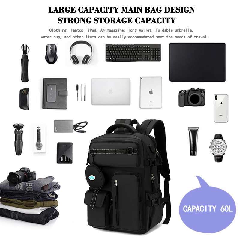 Durable Business High School Backpack, Large Capacity Multifunctional Computer Bag, Travel Oxford Cloth Backpac