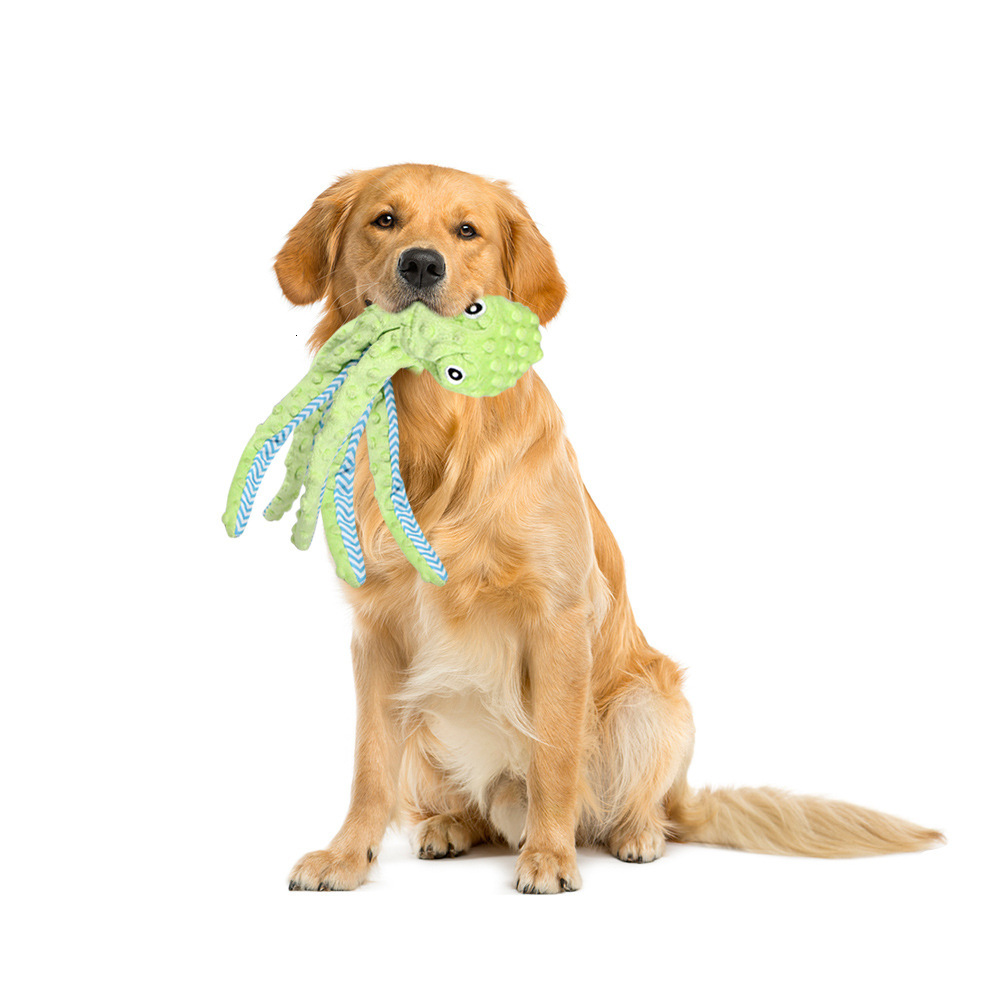 Amazon Cross border Teddy Dog Toys Pet Plush Octopus Voice Making Dog Toys Grinding Teeth Resistant Cat and Dog Supplies