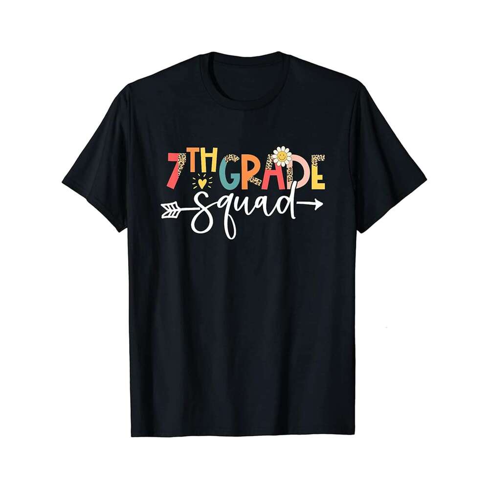 Designer T shirt Back To School Hello Seventh Grade Teacher 7th Grade Squad - 220g T shits
