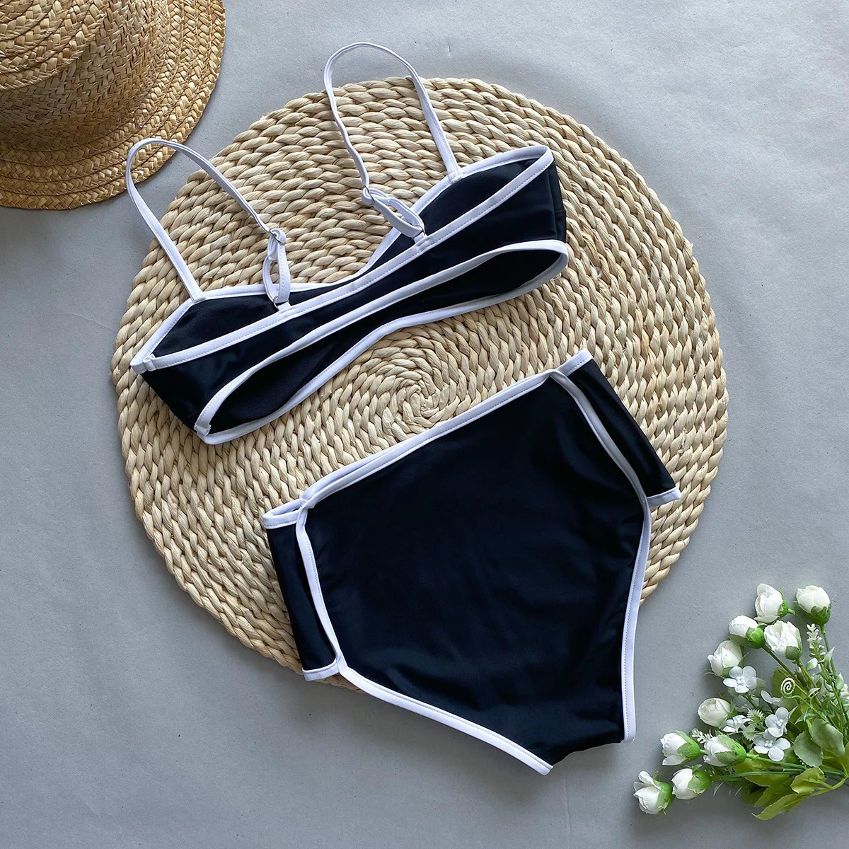 CPUTAN black sexy push up bikini set two-piece swimsuit high waisted Biquini swimsuit summer Brazilian swimsuit beachwear 250408
