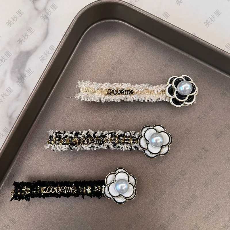 Hair clip with camellia hair clip with pearl shark hair accessory for girls hair decoration Y2504012